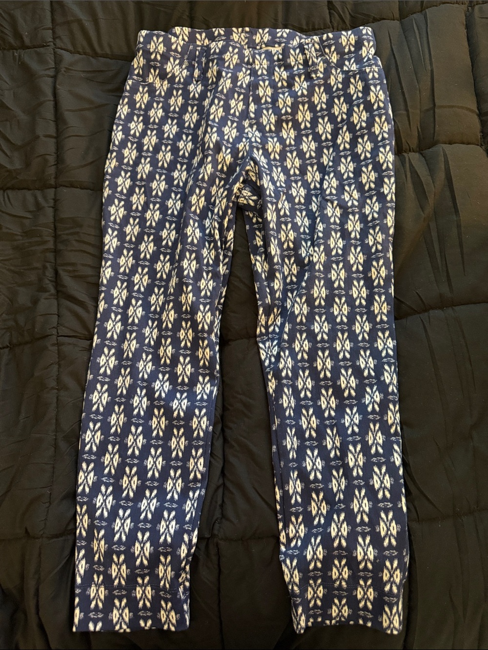 Women  Navy Patterned Casual Pants